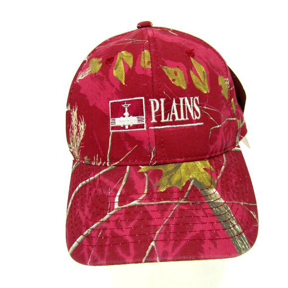 Plains Realtree Hat Red Camouflage OSFM Adjustable Strap Hunting Outdoors NWT - Picture 1 of 5